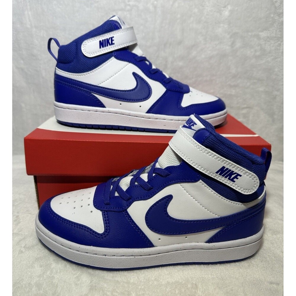 Nike Court Borough Mid 2 PSV White Deep Night Kids Youth Sneakers Size 12c